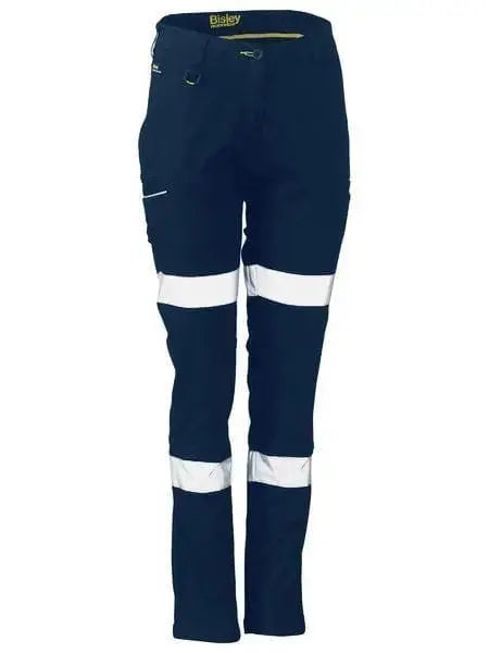 Bisley Women's Taped Mid Rise Stretch Cotton Pants BPL6015T - City Workwear